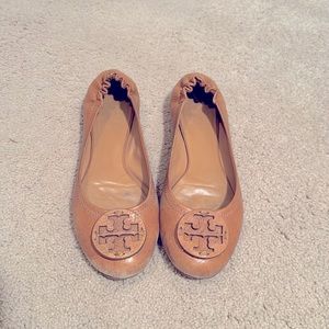 Tory Burch tan ballet flats